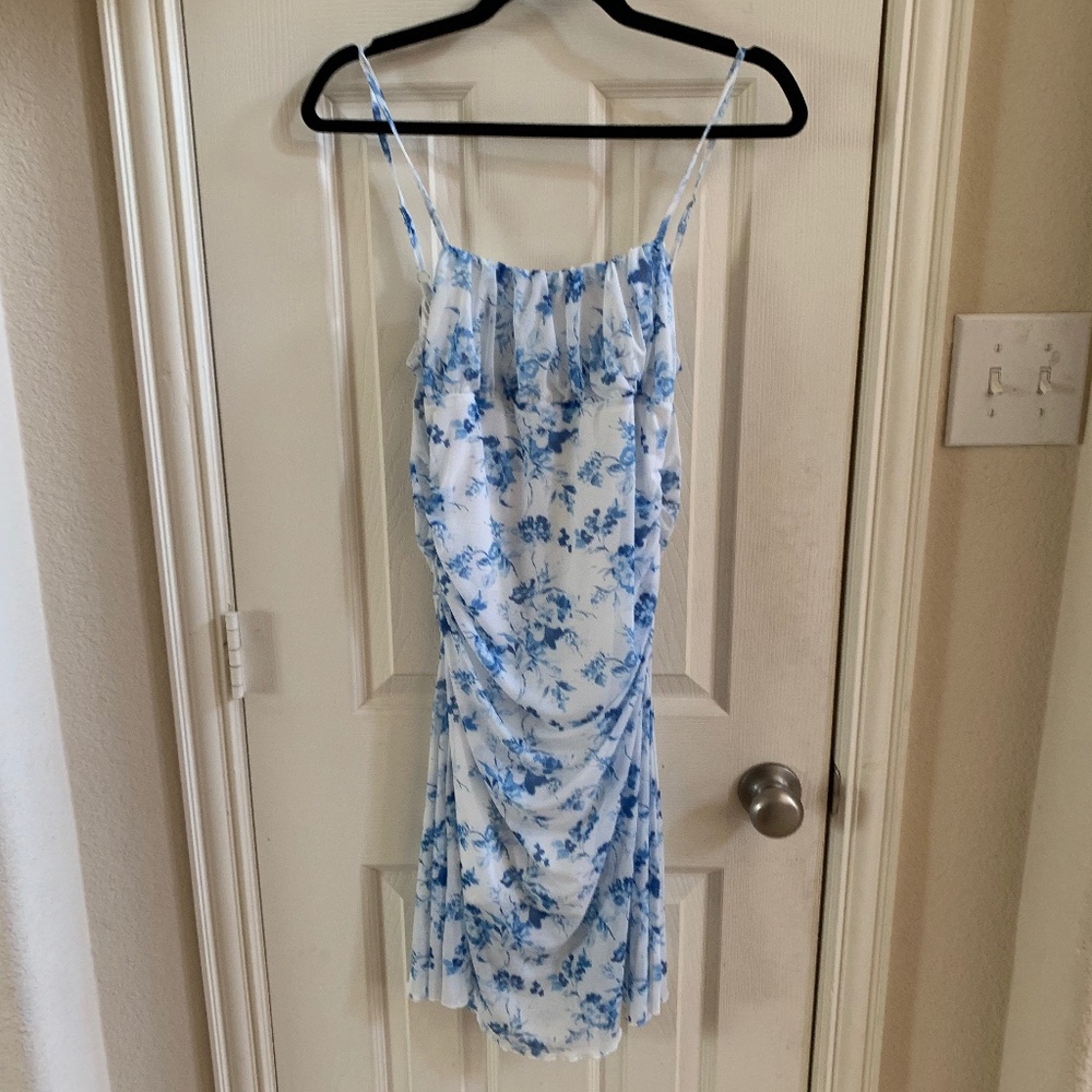 Floral Ruched bodycon dress